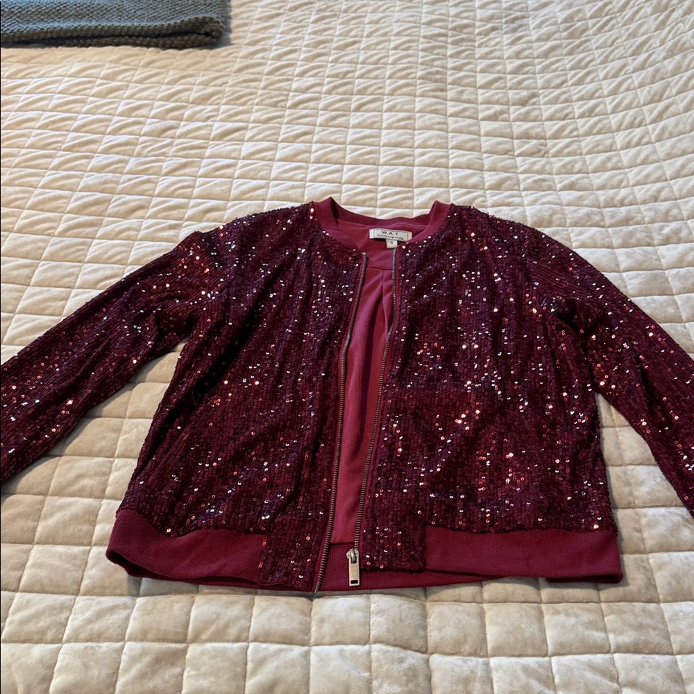 Sequin Burgundy Jacket